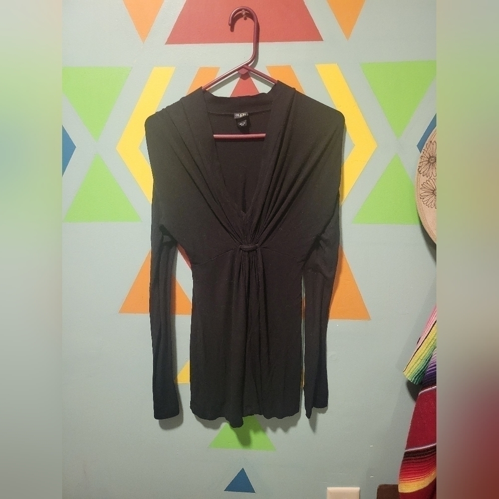 Olian Women's Black Longsleeve Maternity Top Size Medium
